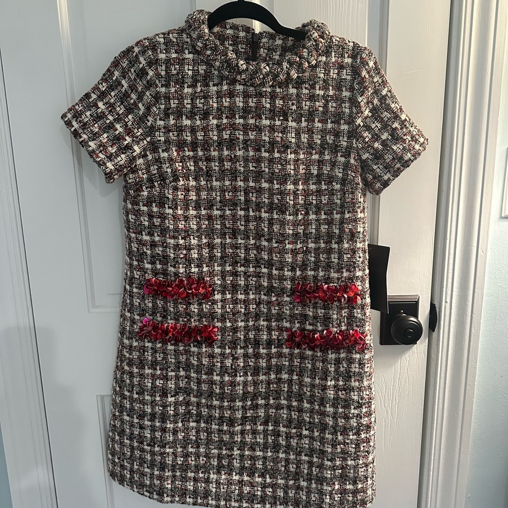 Tuckernuck Winterberry Sequin Tweed Jackie Dress XS NWT